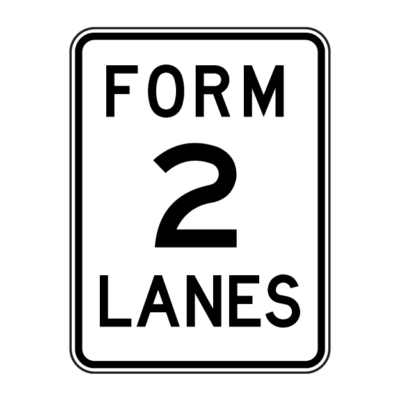 Form 2 Lanes Guide Sign