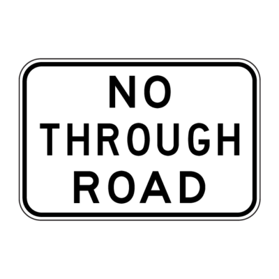 No Through Road Guide Sign
