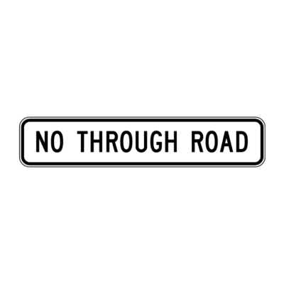 No Through Road Wide Guide Sign