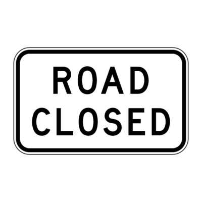 Road Closed Guide Sign
