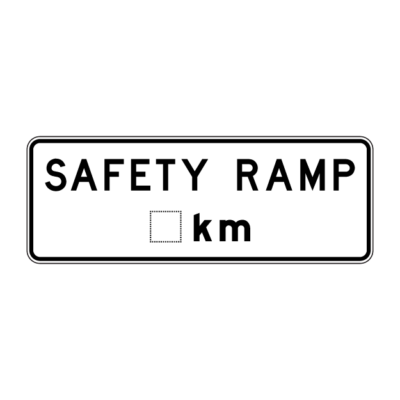 Safety Ramp Distance Information Sign