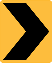 Chevron Alignment Hazard Marker Guide Sign