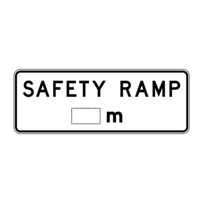 Safety Ramp Distance Guide Sign