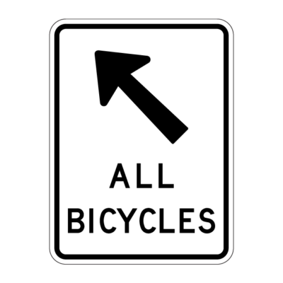 Bicycle Directional Guide Sign
