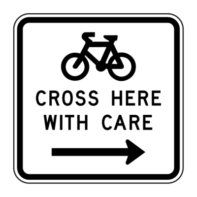 Pedestrian Crossing Safety Instruction Sign