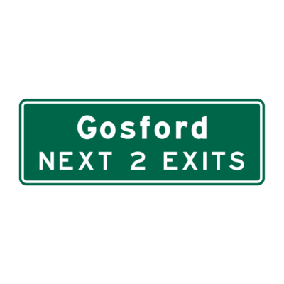 Multiple Exits Advance Directional Guide Sign