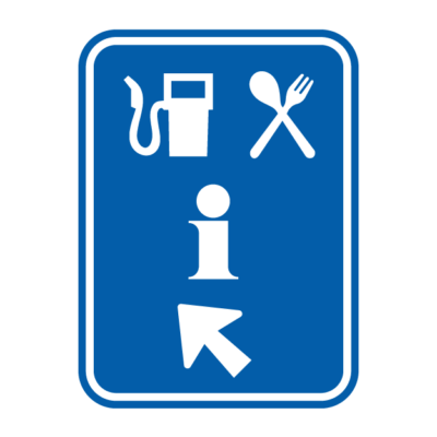 Emergency Phone Service Exit Information Sign