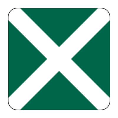 X Marker Guide Sign