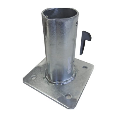 Galvanised Post Support With Wedges/Holes for 50mm NB