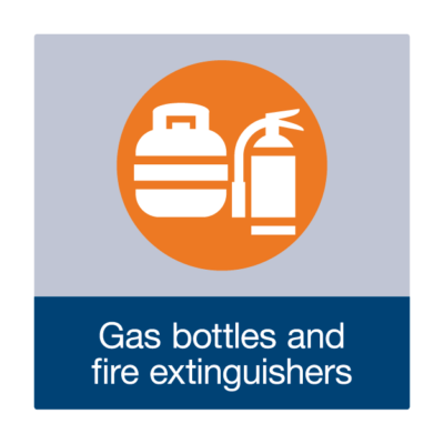 Gas Bottles Waste Facility Management Sign