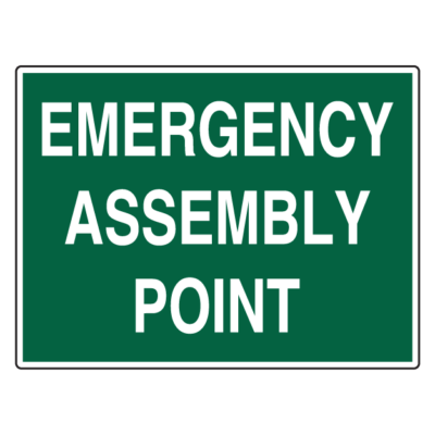Emergency Assembly Point First Aid Sign