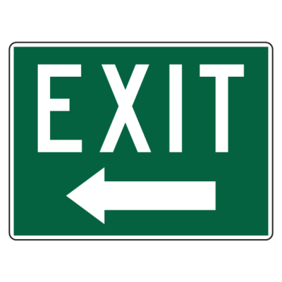 IS-8A Left Right Emergency Sign