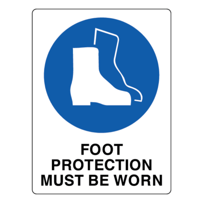 Foot Protection Must Be Worn Mandatory Sign
