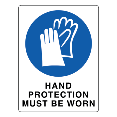Hand Protection Must Be Worn Mandatory Sign
