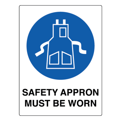 Safety Apron Must Be Worn Mandatory Sign