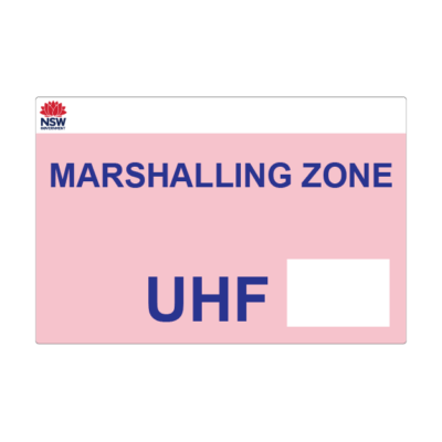 Marshalling Zone UHF Work Zone Sign