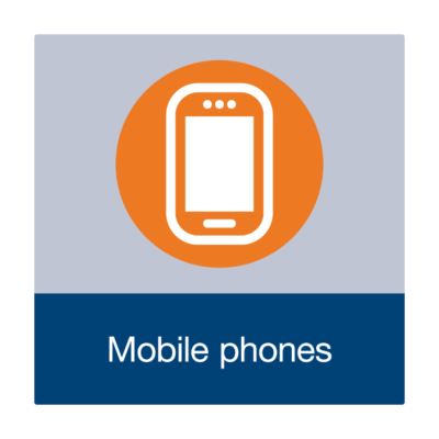Mobile Phones Waste Facility Management Sign