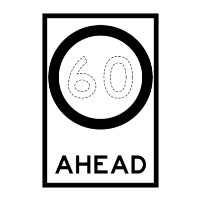 60 km/h Ahead Temporary Sign