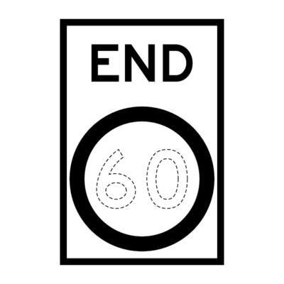 End 60 Temporary Sign