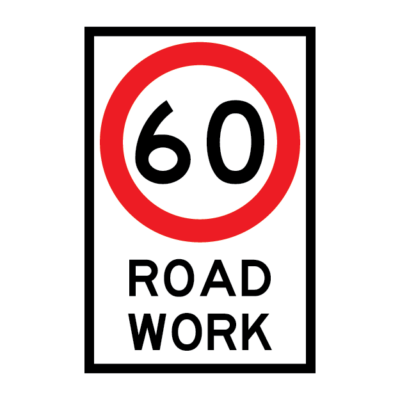 60 Road Work Temporary Sign