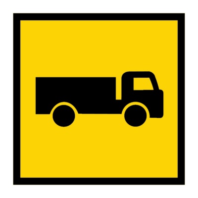 Truck Symbol Multi Message Road Sign
