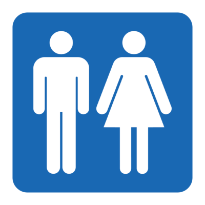 Male and Female Toilets Sign