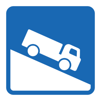 Steep Descent Warning Symbol