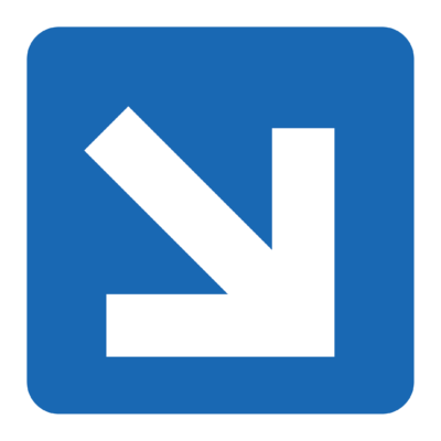 Diagonal Direction Arrow Sign