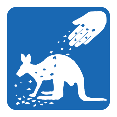 Feeding Kangaroos Sign