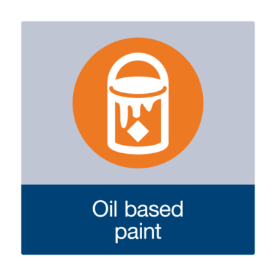 Oil Based Paint Waste Facility Management Sign