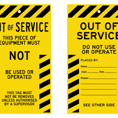 Out Of Service Tag