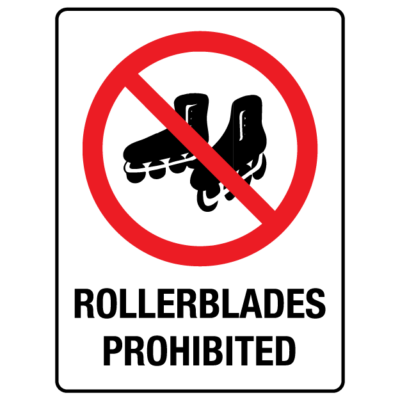 Rollerblades - Prohibited Sign
