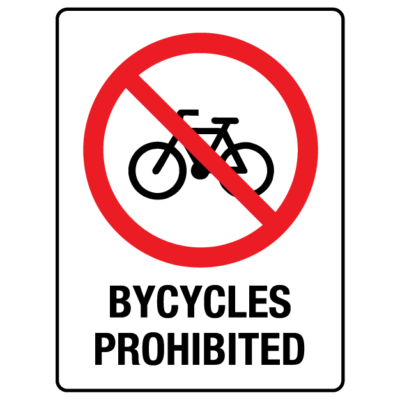 Bicycles - Prohibited Sign