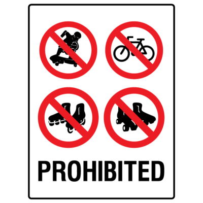 Multi Prohibition Sign Safety Sign