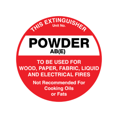 Powder ABE Fire Extinguisher Sign