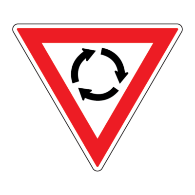 Roundabout Regulatory Sign