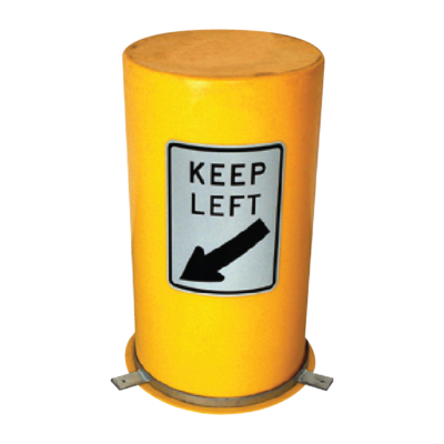 Median Bollard Regulatory Sign