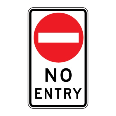 No Entry Regulatory Sign