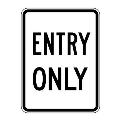 Exit Only Regulatory Sign