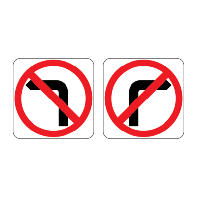 No U-Turn Australian Standard Regulatory Sign