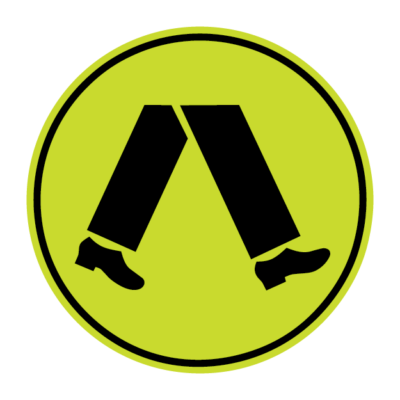 Pedestrian Crossing Symbol Regulatory Sign