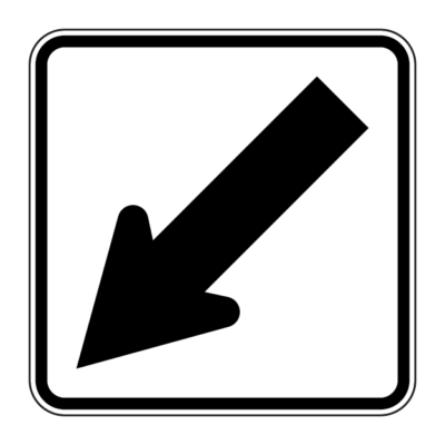 Directional Arrow Regulatory Sign