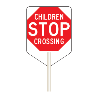 Children Stop Crossing Regulatory Sign