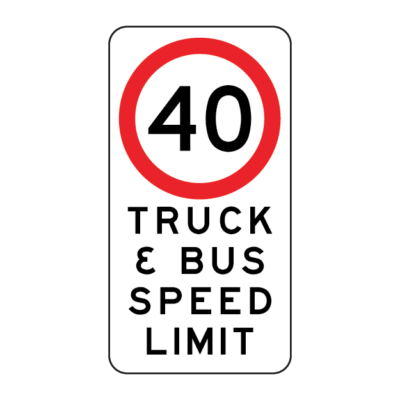 40 Truck & Bus Speed Limit Regulatory Sign