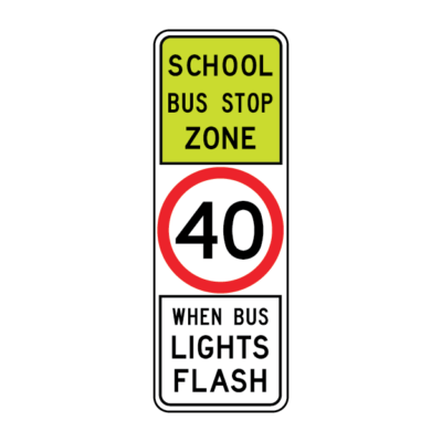 Electronic 40 School Zone Regulatory Sign