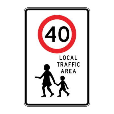 40 Local Traffic Area Regulatory Sign