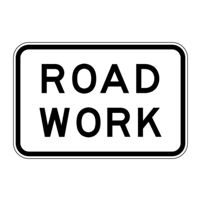 Road Work Regulatory Sign