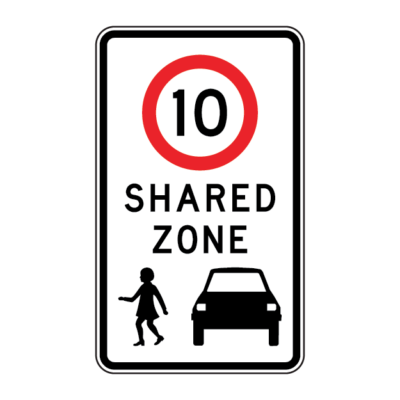 10 Shared Zone Regulatory Sign