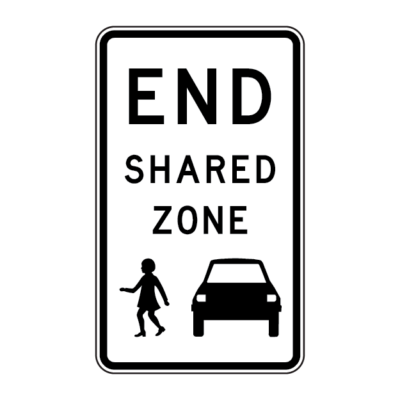 End Shared Zone Regulatory Sign