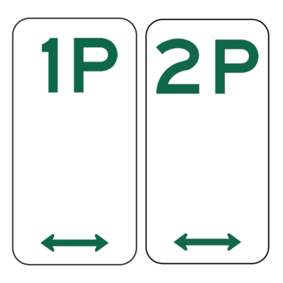 One Hour Parking Regulatory Sign